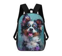 sinyumoney Zaini Per Bambini Stampati in 3D Cute Whimsical Puppy Art Borse Per Libri Ragazzo Ragazza Zaino Scolastico Per Bambini Con Grandi Tasche Per Bambini Scuola 17inch