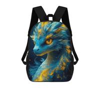 sinyumoney Zaini Per Bambini Stampati in 3D Dragon Blue Aimal Zaini Scolastici Per Bambini E Bambine, Zaini Da Viaggio, Borse Per Libri Per La Scuola O I Viaggi 17inch