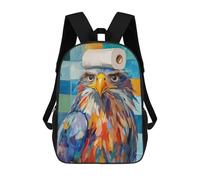 sinyumoney Zaini Per Bambini Stampati in 3D Eagle with Toilet Paper Hat Zaini Scolastici Per Bambini E Bambine, Zaini Da Viaggio, Borse Per Libri Per La Scuola O I Viaggi 17inch