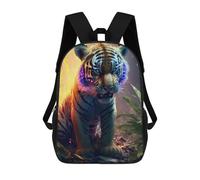 sinyumoney Zaini Per Bambini Stampati in 3D Electric Tiger in Jungle Borse Per Libri Ragazzo Ragazza Zaino Scolastico Per Bambini Con Grandi Tasche Per Bambini Scuola 17inch