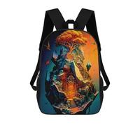 sinyumoney Zaini Per Bambini Stampati in 3D Enchanted Floating Island Zaino Scolastico Carino Per Bambini Zaino Casual Da Esterno Per Ragazzi Studenti Delle Scuole Medie 17inch