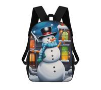 sinyumoney Zaini Per Bambini Stampati in 3D Festive Snowman Winter Zaini Scolastici Per Bambini E Bambine, Zaini Da Viaggio, Borse Per Libri Per La Scuola O I Viaggi 17inch