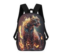 sinyumoney Zaini Per Bambini Stampati in 3D Fire Flames Fantasy Jaguar Zaini Scolastici Per Bambini E Bambine, Zaini Da Viaggio, Borse Per Libri Per La Scuola O I Viaggi 17inch