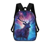 sinyumoney Zaini Per Bambini Stampati in 3D Galactic Deer Majesty -3 Zaini Scolastici Per Bambini E Bambine, Zaini Da Viaggio, Borse Per Libri Per La Scuola O I Viaggi 17inch