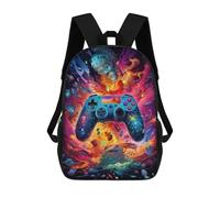 sinyumoney Zaini Per Bambini Stampati in 3D Galactic Gaming Odyssey Borse Per Libri Ragazzo Ragazza Zaino Scolastico Per Bambini Con Grandi Tasche Per Bambini Scuola 17inch