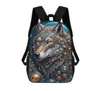 sinyumoney Zaini Per Bambini Stampati in 3D Galactic Overlord Wolf Zaini Scolastici Per Bambini E Bambine, Zaini Da Viaggio, Borse Per Libri Per La Scuola O I Viaggi 17inch