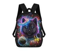 sinyumoney Zaini Per Bambini Stampati in 3D Galactic Wolf Portrait -6 Zaini Scolastici Per Bambini E Bambine, Zaini Da Viaggio, Borse Per Libri Per La Scuola O I Viaggi 17inch