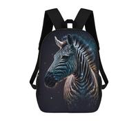 sinyumoney Zaini Per Bambini Stampati in 3D Galactic Zebra Majesty -2 Borse Per Libri Ragazzo Ragazza Zaino Scolastico Per Bambini Con Grandi Tasche Per Bambini Scuola 17inch