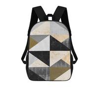 sinyumoney Zaini Per Bambini Stampati in 3D Geometric Textures XII Zaino Scolastico Carino Per Bambini Zaino Casual Da Esterno Per Ragazzi Studenti Delle Scuole Medie 17inch