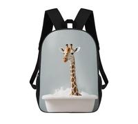 sinyumoney Zaini Per Bambini Stampati in 3D Giraffe Funny Animal Zaini Scolastici Per Bambini E Bambine, Zaini Da Viaggio, Borse Per Libri Per La Scuola O I Viaggi 17inch