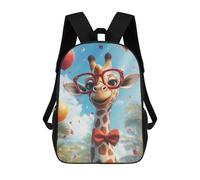sinyumoney Zaini Per Bambini Stampati in 3D Giraffe in Glasses Zaini Scolastici Per Bambini E Bambine, Zaini Da Viaggio, Borse Per Libri Per La Scuola O I Viaggi 17inch