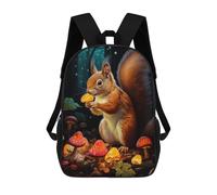 sinyumoney Zaini Per Bambini Stampati in 3D Glowing Forest Squirrel Zaini Scolastici Per Bambini E Bambine, Zaini Da Viaggio, Borse Per Libri Per La Scuola O I Viaggi 17inch
