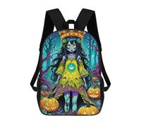 sinyumoney Zaini Per Bambini Stampati in 3D Halloween Queen in Enchanted Forest Zaini Scolastici Per Bambini E Bambine, Zaini Da Viaggio, Borse Per Libri Per La Scuola O I Viaggi 17inch