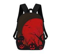sinyumoney Zaini Per Bambini Stampati in 3D Horror Red Pumpkin Borse Per Libri Ragazzo Ragazza Zaino Scolastico Per Bambini Con Grandi Tasche Per Bambini Scuola 17inch