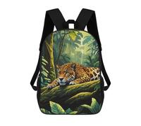 sinyumoney Zaini Per Bambini Stampati in 3D Jaguar in The Jungle Zaini Scolastici Per Bambini E Bambine, Zaini Da Viaggio, Borse Per Libri Per La Scuola O I Viaggi 17inch