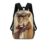 sinyumoney Zaini Per Bambini Stampati in 3D Leopard Cheetah Jag Fable Zaini Scolastici Per Bambini E Bambine, Zaini Da Viaggio, Borse Per Libri Per La Scuola O I Viaggi 17inch
