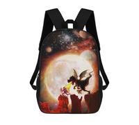 sinyumoney Zaini Per Bambini Stampati In 3D Lone Wolf Collage Borse Da Scuola Per Bambini Ragazzi E Ragazze, Borse Da Viaggio, Borse Da Libro Per Scuola O Viaggi, Astronaut Dragon Run, 17"