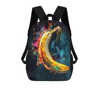 sinyumoney Zaini Per Bambini Stampati In 3D Lone Wolf Collage Borse Da Scuola Per Bambini Ragazzi E Ragazze, Borse Da Viaggio, Borse Da Libro Per Scuola O Viaggi, Astratto Banana Deco Art, 17"
