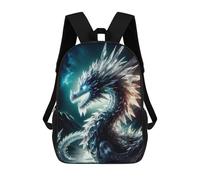 sinyumoney Zaini Per Bambini Stampati In 3D Lone Wolf Collage Borse Da Scuola Per Bambini Ragazzi E Ragazze, Borse Da Viaggio, Borse Da Libro Per Scuola O Viaggi, Crystal Dragon, 17"