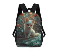 sinyumoney Zaini Per Bambini Stampati in 3D Magical Fox with Peacock Tail Zaini Scolastici Per Bambini E Bambine, Zaini Da Viaggio, Borse Per Libri Per La Scuola O I Viaggi 17inch