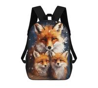 sinyumoney Zaini Per Bambini Stampati in 3D Merry Xmas Fox Family Zaini Scolastici Per Bambini E Bambine, Zaini Da Viaggio, Borse Per Libri Per La Scuola O I Viaggi 17inch
