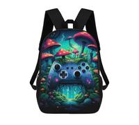 sinyumoney Zaini Per Bambini Stampati in 3D Mushroom Forest Controller Zaini Scolastici Per Bambini E Bambine, Zaini Da Viaggio, Borse Per Libri Per La Scuola O I Viaggi 17inch