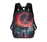 sinyumoney Zaini Per Bambini Stampati in 3D Mystical Black Eagle Torii Borse Per Libri Ragazzo Ragazza Zaino Scolastico Per Bambini Con Grandi Tasche Per Bambini Scuola 17inch