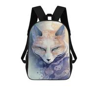sinyumoney Zaini Per Bambini Stampati in 3D Mystical Kitsune Fox Mask Zaini Scolastici Per Bambini E Bambine, Zaini Da Viaggio, Borse Per Libri Per La Scuola O I Viaggi 17inch