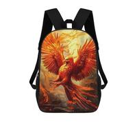 sinyumoney Zaini Per Bambini Stampati in 3D Phoenix Rising Mythical Firebird Artwork Zaino Scolastico Carino Per Bambini Zaino Casual Da Esterno Per Ragazzi Studenti Delle Scuole Medie 17inch