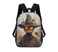 sinyumoney Zaini Per Bambini Stampati in 3D Pumpkin in Hat And Jacket Borse Per Libri Ragazzo Ragazza Zaino Scolastico Per Bambini Con Grandi Tasche Per Bambini Scuola 17inch