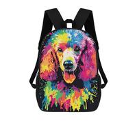 sinyumoney Zaini Per Bambini Stampati in 3D Rainbow Poodle Zaini Scolastici Per Bambini E Bambine, Zaini Da Viaggio, Borse Per Libri Per La Scuola O I Viaggi 17inch