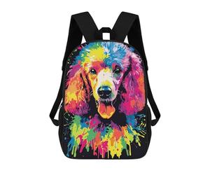 sinyumoney Zaini Per Bambini Stampati in 3D Rainbow Poodle Zaini Scolastici Per Bambini E Bambine, Zaini Da Viaggio, Borse Per Libri Per La Scuola O I Viaggi 17inch