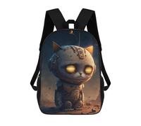 sinyumoney Zaini Per Bambini Stampati in 3D Robotic Cat in Space Suit Zaino Scolastico Carino Per Bambini Zaino Casual Da Esterno Per Ragazzi Studenti Delle Scuole Medie 17inch