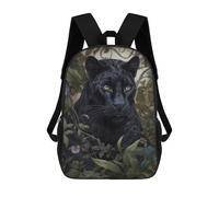 sinyumoney Zaini Per Bambini Stampati In 3D Royal Forest Guardian Zaini Per Libri Per Bambini E Ragazze Zaino Scuola Bambini Con Grandi Tasche Per Bambini, Black Panther In Lush Jungle, 17"