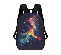 sinyumoney Zaini Per Bambini Stampati in 3D Runner Galaxy Silhouette Borse Per Libri Ragazzo Ragazza Zaino Scolastico Per Bambini Con Grandi Tasche Per Bambini Scuola 17inch