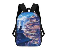 sinyumoney Zaini Per Bambini Stampati in 3D Sakura Anime Cat Japanese Zaini Scolastici Per Bambini E Bambine, Zaini Da Viaggio, Borse Per Libri Per La Scuola O I Viaggi 17inch