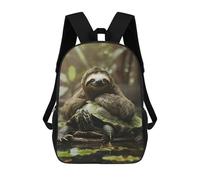sinyumoney Zaini Per Bambini Stampati in 3D Sloth Chilling on Turtle Zaini Scolastici Per Bambini E Bambine, Zaini Da Viaggio, Borse Per Libri Per La Scuola O I Viaggi 17inch