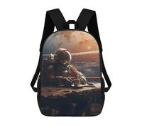 sinyumoney Zaini Per Bambini Stampati in 3D Spaceman Astronaut Coffee Zaini Scolastici Per Bambini E Bambine, Zaini Da Viaggio, Borse Per Libri Per La Scuola O I Viaggi 17inch