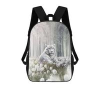 sinyumoney Zaini Per Bambini Stampati in 3D The Relaxing White Tiger Zaini Scolastici Per Bambini E Bambine, Zaini Da Viaggio, Borse Per Libri Per La Scuola O I Viaggi 17inch
