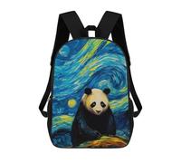 sinyumoney Zaini Per Bambini Stampati in 3D The Starry Night Panda Borse Per Libri Ragazzo Ragazza Zaino Scolastico Per Bambini Con Grandi Tasche Per Bambini Scuola 17inch