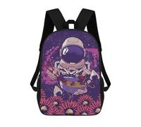 sinyumoney Zaini Per Bambini Stampati in 3D Vaporwave Ramen Astronaut Zaini Scolastici Per Bambini E Bambine, Zaini Da Viaggio, Borse Per Libri Per La Scuola O I Viaggi 17inch