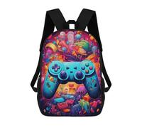 sinyumoney Zaini Per Bambini Stampati in 3D Vibrant Gaming Controller Artwork -36 Zaini Scolastici Per Bambini E Bambine, Zaini Da Viaggio, Borse Per Libri Per La Scuola O I Viaggi 17inch