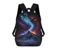 sinyumoney Zaini Per Bambini Stampati in 3D Volcanic Aurora Sky Zaini Scolastici Per Bambini E Bambine, Zaini Da Viaggio, Borse Per Libri Per La Scuola O I Viaggi 17inch