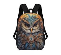 sinyumoney Zaini Per Bambini Steampunk Owl Artwork-2 Zaino Scolastico Zaino Per Bambini Borsa Scolastica Zaini Da Viaggio Borse Per Libri Zaino Stampato in 3D Per Bambini E Bambine 17inch
