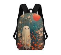 sinyumoney Zaini Per Bambini Sunflowers Borsa Da Scuola Stampato 3D Per Bambini Zaino Da Viaggio Alla Moda Per Studenti, Boho Ghost With Balloon, 17"