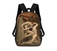 sinyumoney Zaini Per Bambini Sunflowers Borsa Da Scuola Stampato 3D Per Bambini Zaino Da Viaggio Alla Moda Per Studenti, Dante And Virgilio, 17"