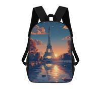 sinyumoney Zaini Per Bambini Sunset Over Rolling Hills Zaino Stampato 3D, Borsa Da Scuola, Borsa Di Tendenza, Borsa Da Viaggio, Borsa Scuola Per Scuola O Viaggi, Stile 4, 17"