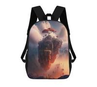 sinyumoney Zaini Per Bambini The Floating Castle Zaino Scolastico Zaino Per Bambini Borsa Scolastica Zaini Da Viaggio Borse Per Libri Zaino Stampato in 3D Per Bambini E Bambine 17inch