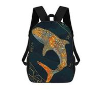 sinyumoney Zaini Per Bambini Whale Shark Kintsugi Art Zaino Scolastico Per Bambini Stampato in 3D Zaini Scolastici Alla Moda Per Bambini Studenti 17inch