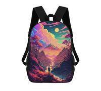sinyumoney Zaini Per Bambini Whimsical Journey Through Colorful Landscapes Zaino Scolastico Per Bambini Stampato in 3D Zaini Scolastici Alla Moda Per Bambini Studenti 17inch